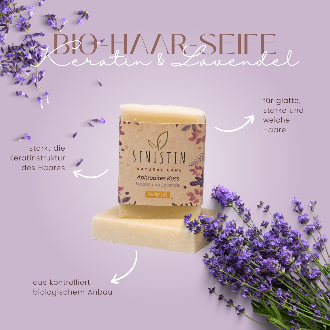 
                  
                    Aphrodite's Kiss - hair soap with keratin and lavender for damaged hair
                  
                